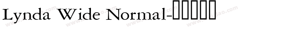 Lynda Wide Normal字体转换